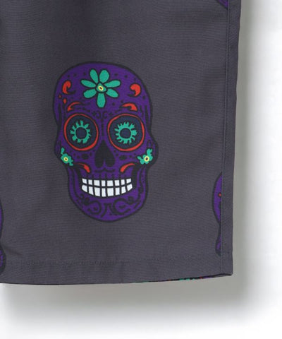 Sugar Skull Print Pants by AMINA - Ametsuchi