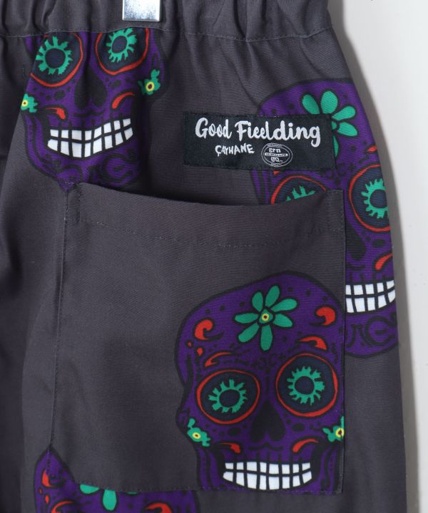 Sugar Skull Print Pants by AMINA - Ametsuchi