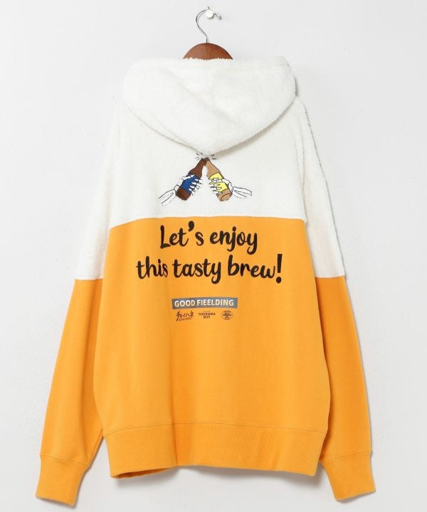 Beer Lover Embroidered Hoodie - Amina×grn×YOKOHAMA BEER