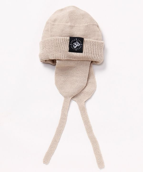 Om Motif Earflap Cap by AMINA - Ametsuchi