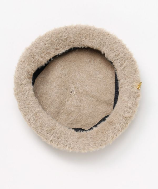 Shaggy Fabric Tile Charm Beret by 欧州航路 - Ametsuchi