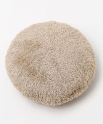 Shaggy Fabric Tile Charm Beret by 欧州航路 - Ametsuchi