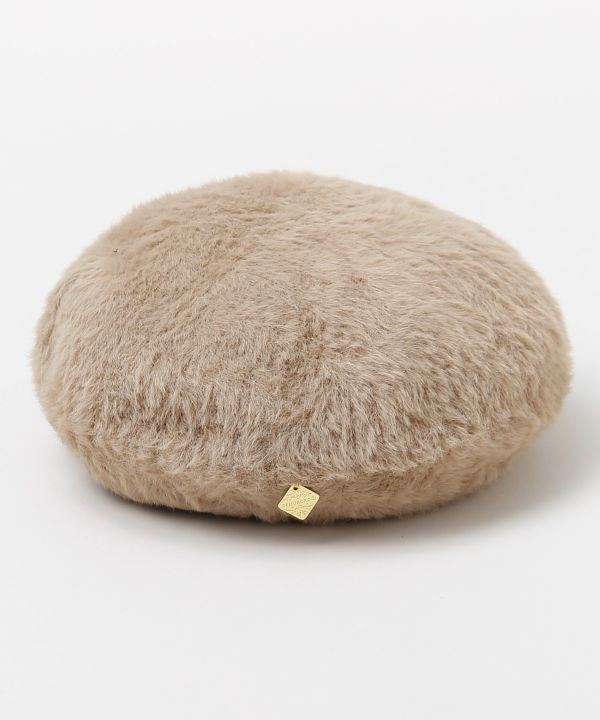 Shaggy Fabric Tile Charm Beret by 欧州航路 - Ametsuchi