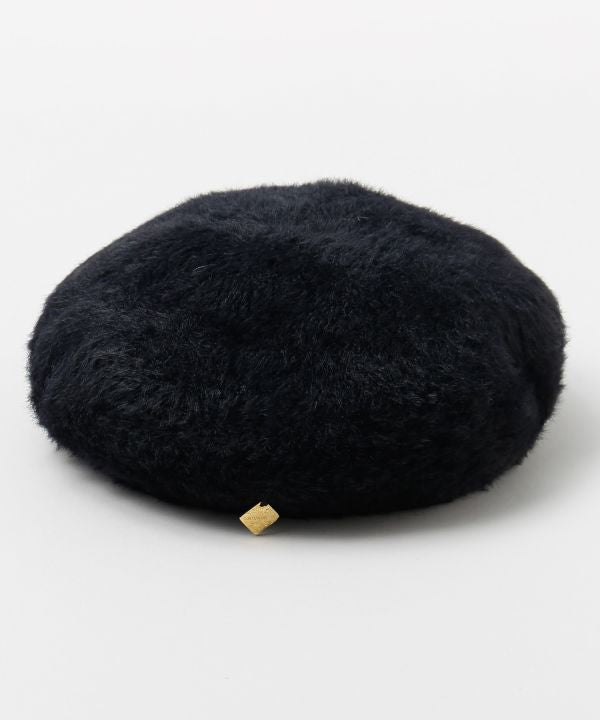 Shaggy Fabric Tile Charm Beret by 欧州航路 - Ametsuchi