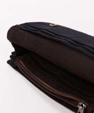 Nepalese Gheri Leather Long Wallet by AMINA - Ametsuchi