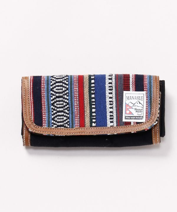 Nepalese Gheri Leather Long Wallet by AMINA - Ametsuchi