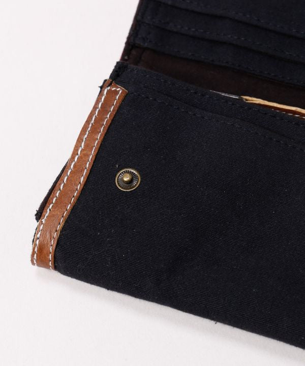 Nepalese Gheri Leather Long Wallet by AMINA - Ametsuchi