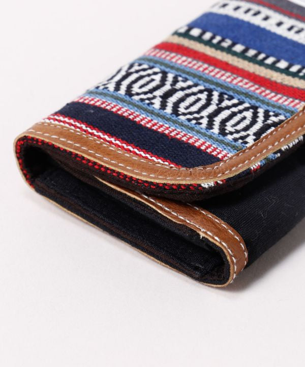 Nepalese Gheri Leather Long Wallet by AMINA - Ametsuchi