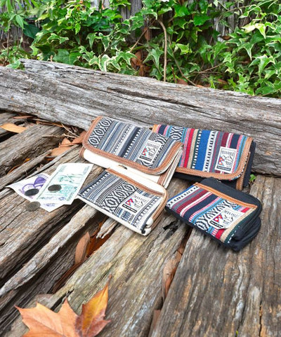 Nepalese Gheri Leather Long Wallet by AMINA - Ametsuchi