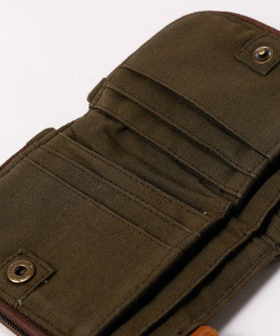 Nepalese Gheri Leather Compact Wallet by AMINA - Ametsuchi