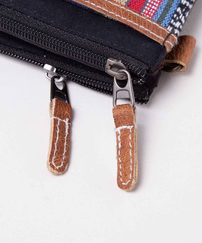 Nepalese Gheri Leather Compact Wallet by AMINA - Ametsuchi