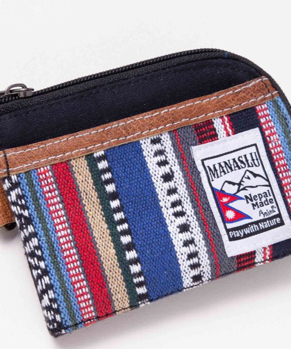 Nepalese Gheri Leather Compact Wallet by AMINA - Ametsuchi