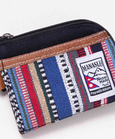 Nepalese Gheri Leather Compact Wallet by AMINA - Ametsuchi