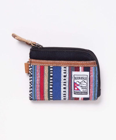 Nepalese Gheri Leather Compact Wallet by AMINA - Ametsuchi