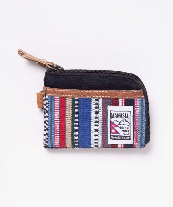 Nepalese Gheri Leather Compact Wallet by AMINA - Ametsuchi