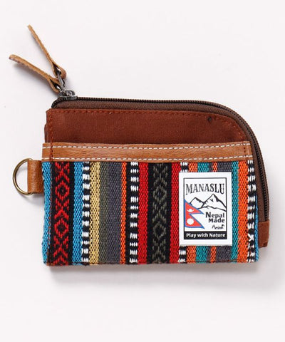 Nepalese Gheri Leather Compact Wallet by AMINA - Ametsuchi