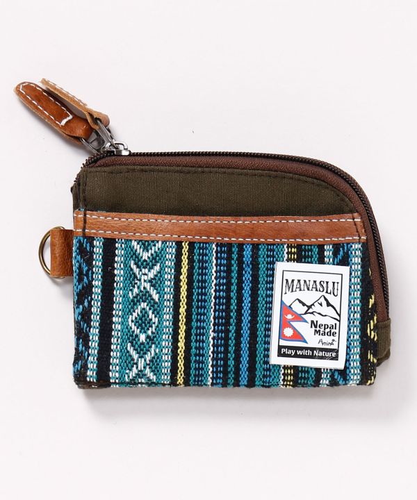 Nepalese Gheri Leather Compact Wallet by AMINA - Ametsuchi