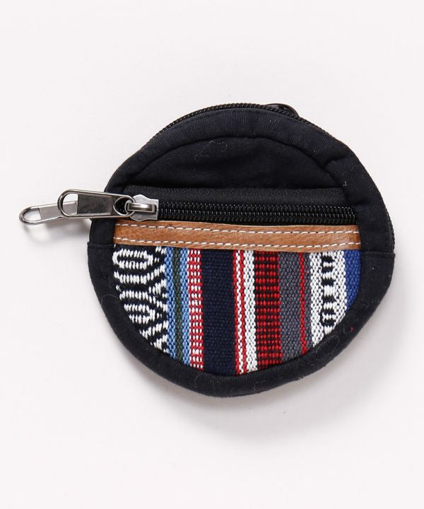 Nepalese Gheri Leather Round Pouch