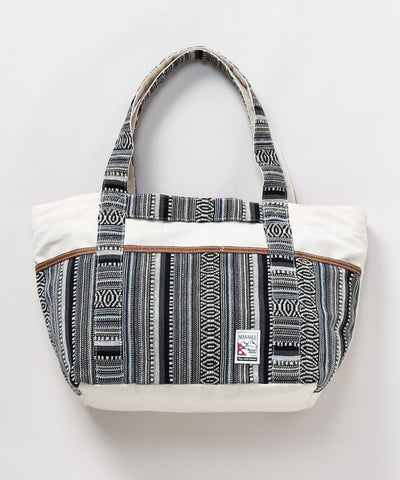 Nepalese Gheri Leather Tote Bag by AMINA - Ametsuchi