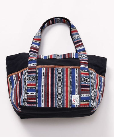 Nepalese Gheri Leather Tote Bag by AMINA - Ametsuchi