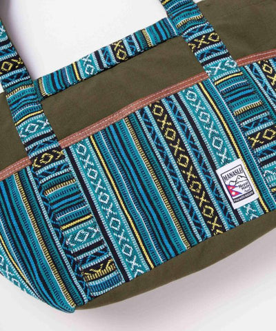 Nepalese Gheri Leather Tote Bag by AMINA - Ametsuchi