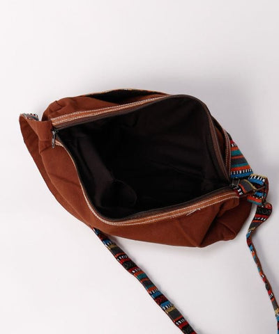 Nepalese Gheri Leather Round Shoulder Bag