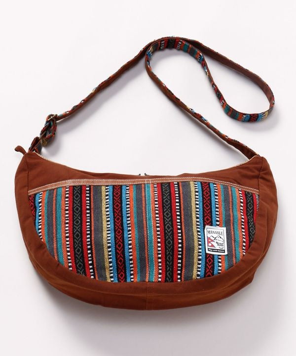 Nepalese Gheri Leather Round Shoulder Bag