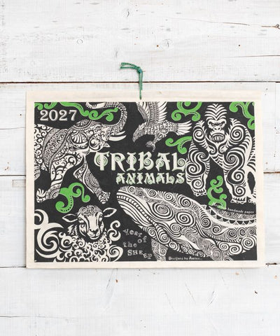 Tribal Animal Folk Art Calendar