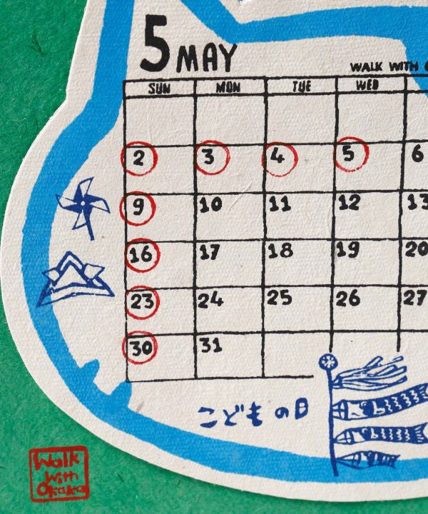 Okaka Cat Face Desk Calendar