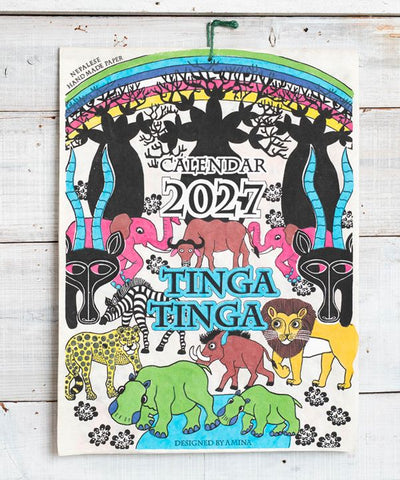 2027 Wall Calendar - Animal Pop Art Calendar by AMINA - Ametsuchi