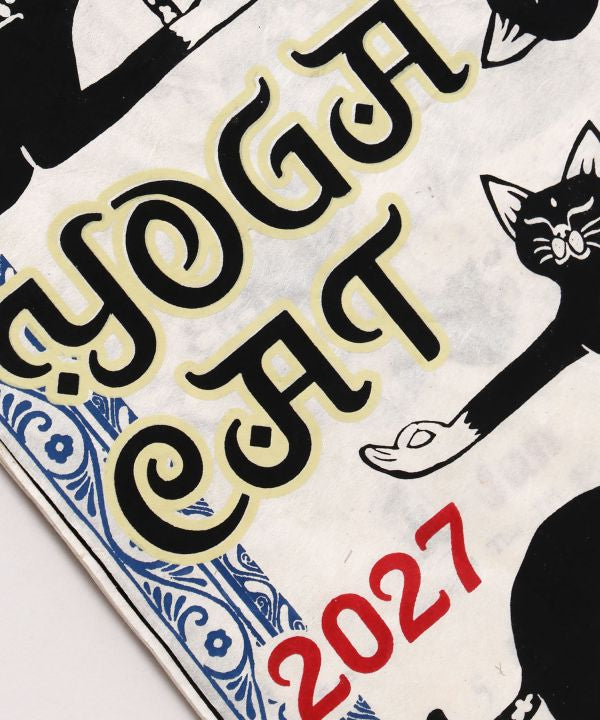 2027 Wall Calendar - Yoga Cat by AMINA - Ametsuchi