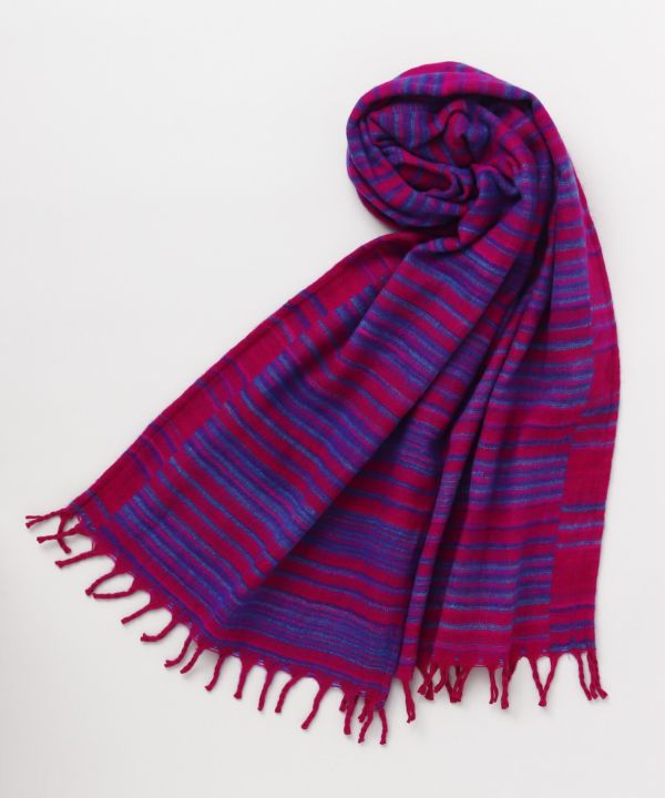 Colorful Striped Acrylic Stole