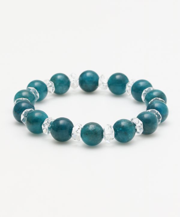 10mm Beaded Apatite Bracelet by 岩座 - Ametsuchi