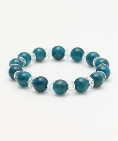 10mm Beaded Apatite Bracelet by 岩座 - Ametsuchi