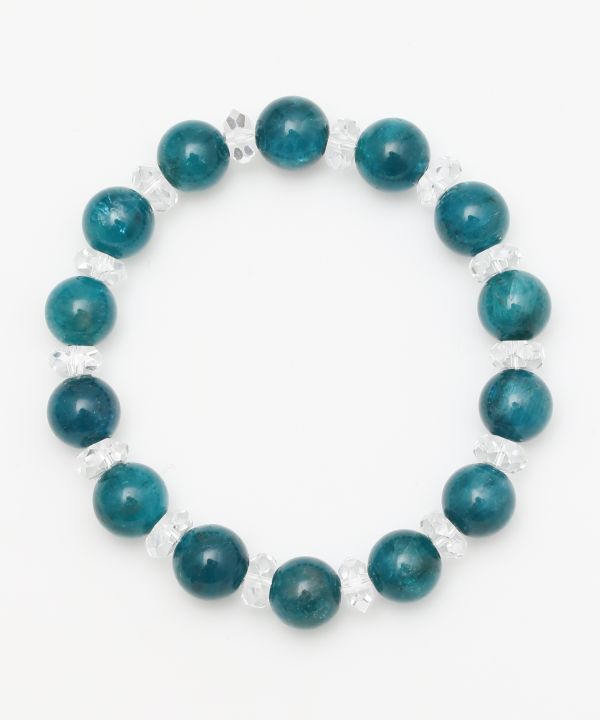 10mm Beaded Apatite Bracelet by 岩座 - Ametsuchi