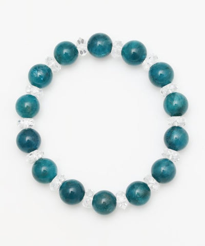 10mm Beaded Apatite Bracelet by 岩座 - Ametsuchi