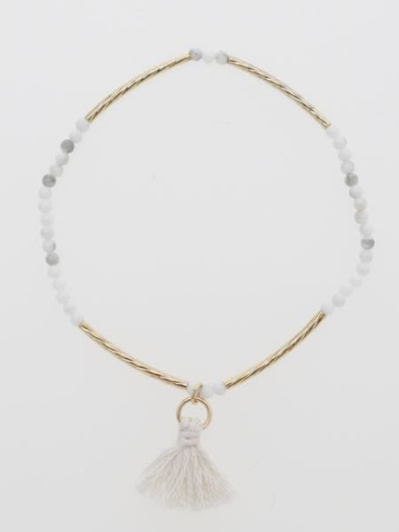 2mm Gem Stones x Fringe Bracelet