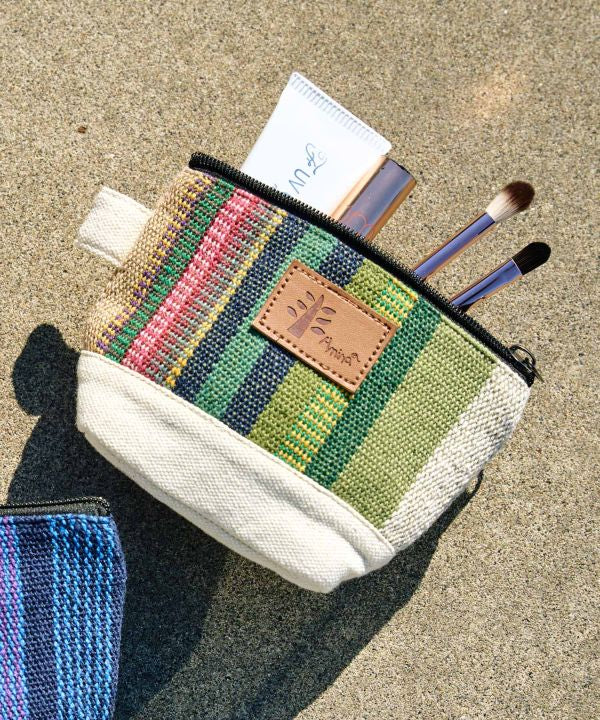 Nepalese Hand Woven Striped Pouch