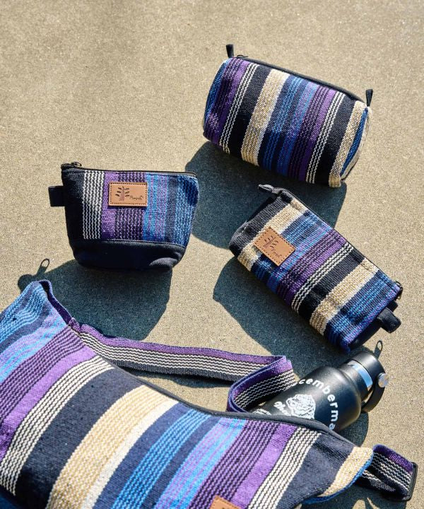 Nepalese Hand Woven Striped Pouch