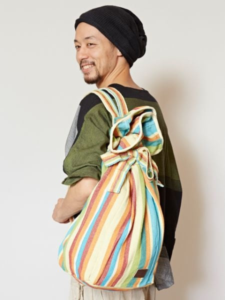 Nepalese Hand Woven Cotton Backpack