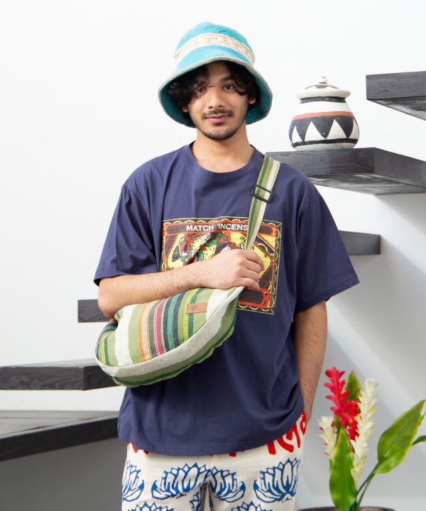 Nepalese Hand Woven Crescent Sholder Bag