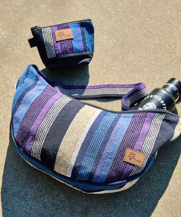 Nepalese Hand Woven Crescent Sholder Bag