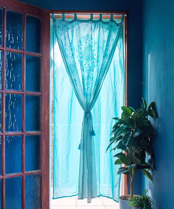 Layered Cotton Mandala Curtain 178cm