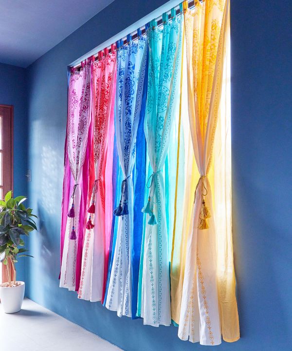 Layered Cotton Mandala Curtain 178cm