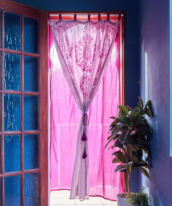 Layered Cotton Mandala Curtain 178cm