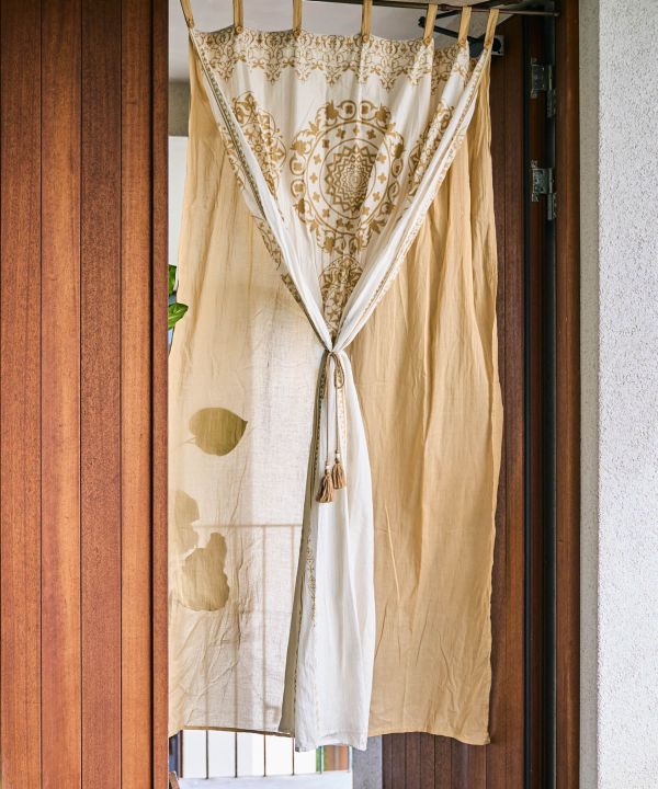 Layered Cotton Mandala Curtain 178cm