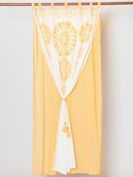 Layered Cotton Mandala Curtain 178cm