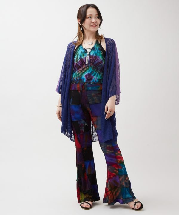Bi Color Nep Cardigan by AMINA - Ametsuchi