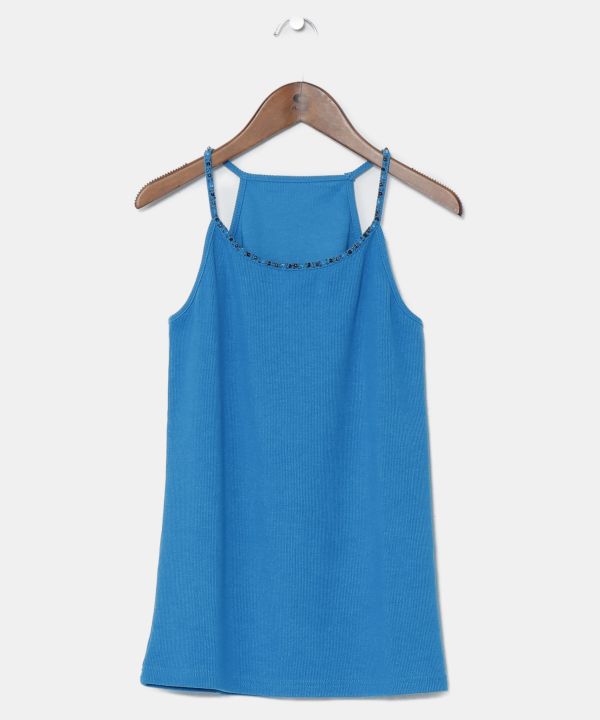 Beaded Rib Cotton Camisole