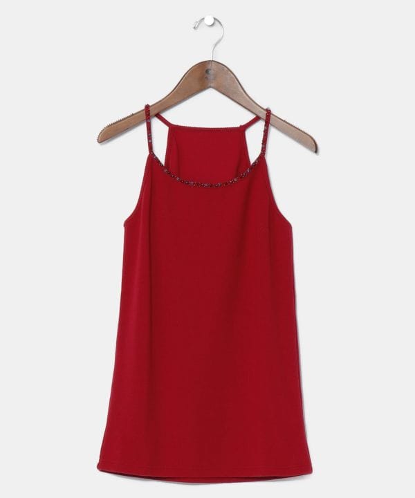 Beaded Rib Cotton Camisole